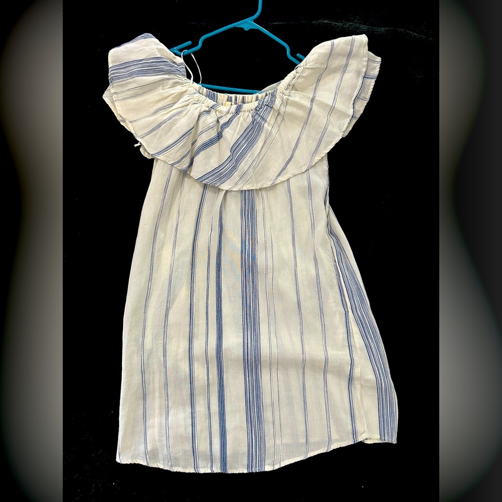 Linen pin striped dress with pockets
